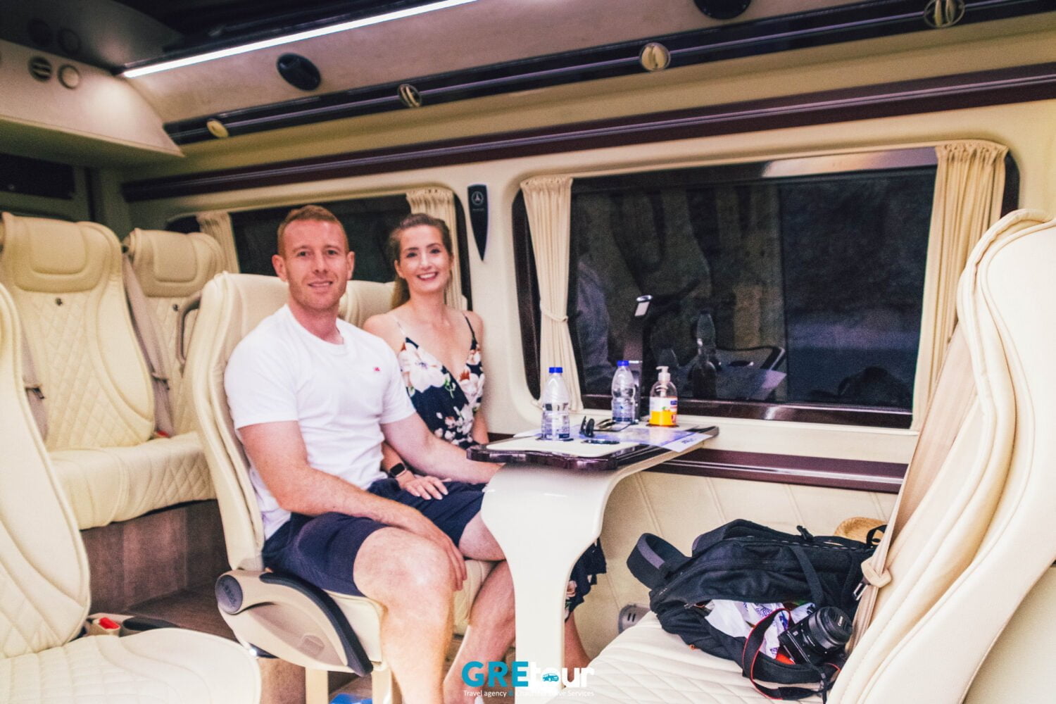 couple in luxury van