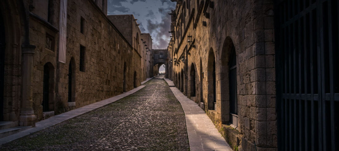 the street of the knights in Rhodes old town