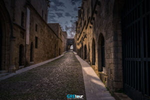 the street of the knights in Rhodes old town