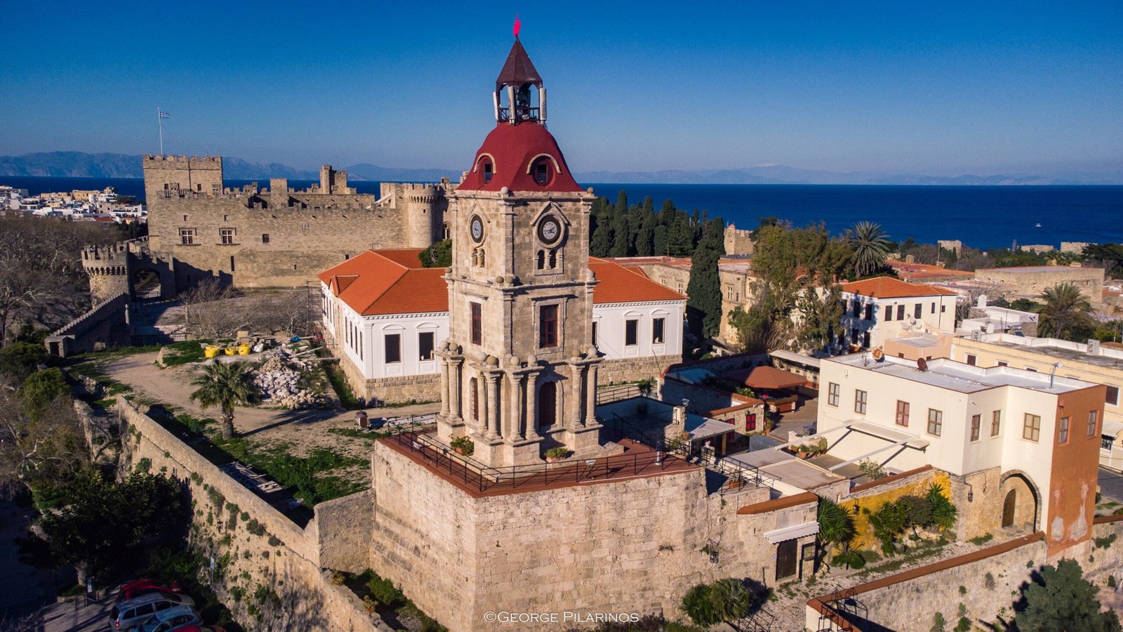 clock tower rhodes midieval town clock tower rhodes midieval town