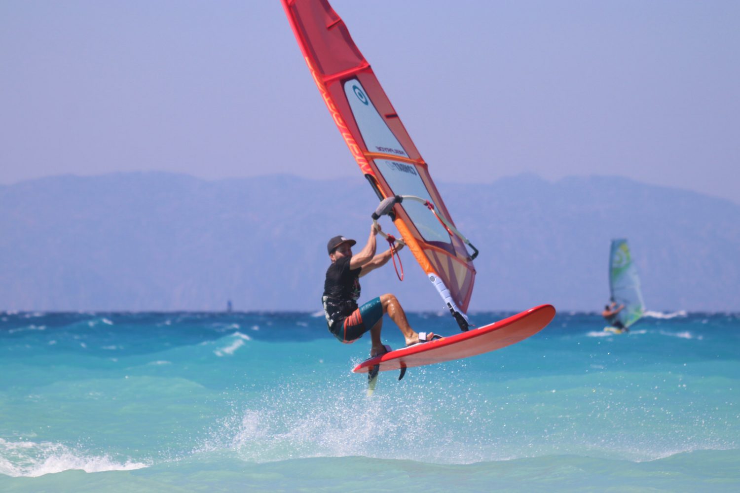 windsurfing in rhodes