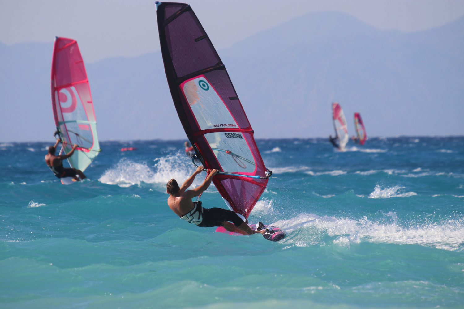 windsurfing in rodos island