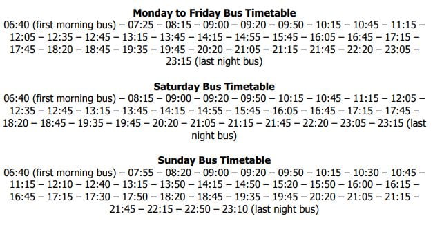 rhodes airport bus timetable