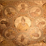 Represantation of the Seven Sages of Ancient Greece on mosaic