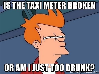 broken taxi meter meme